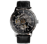 Ik Skeleton Elegance Kuro Metal Black Dial