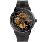 Ik Skeleton Business Kuro Gold Black Dial