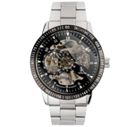 Ik Skeleton Business Metal Black Dial